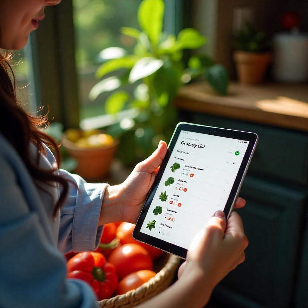 Smart grocery list interface